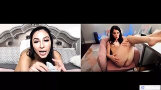 Evelyn Claire és Gianna Dior tinédzser leszbi webcamos önnönélvezése