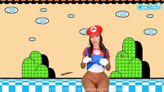 Sisi Rose orbitális popsikás cosplayje super mario makerben lyuk squirt órással