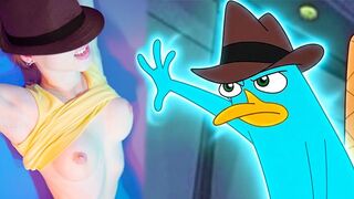 Perry a platypus hátsó lyukát tele spricceli dr. doofenshmirtz