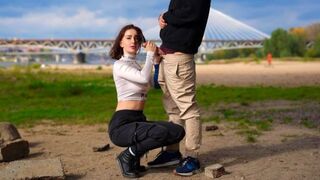 Nyilvános együttlét vlog: mélytorok és váratlan vagina telelövés